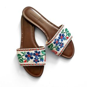 VERONICA Beard Frida Linen Slide Sandal